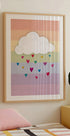 Raining Multicolored Hearts Plakat - Posterbox