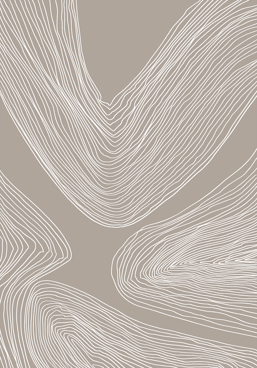 Flowing Contours Line Art -juliste