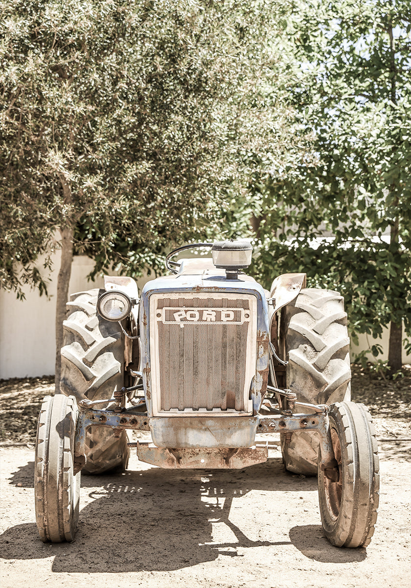 Kestävä traktorikohtausjuliste