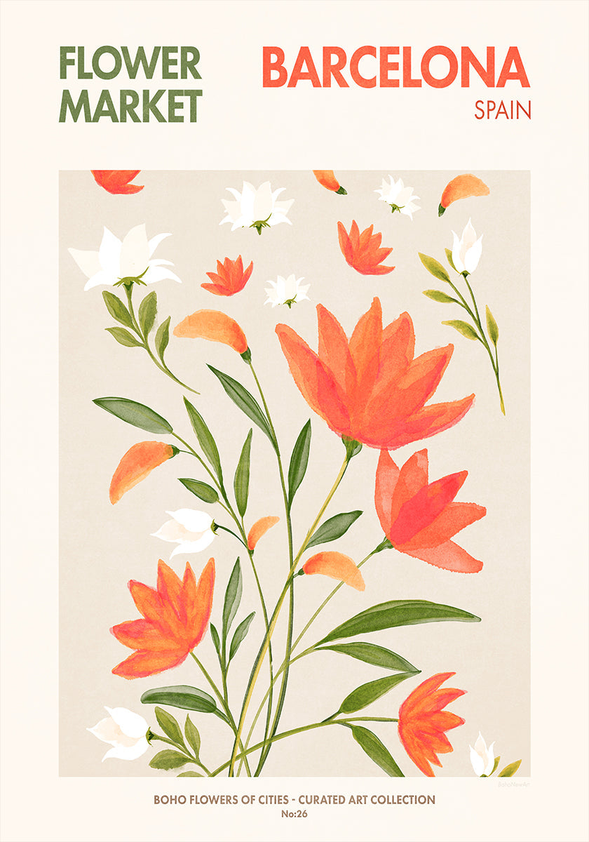 Barcelona Blooms -juliste