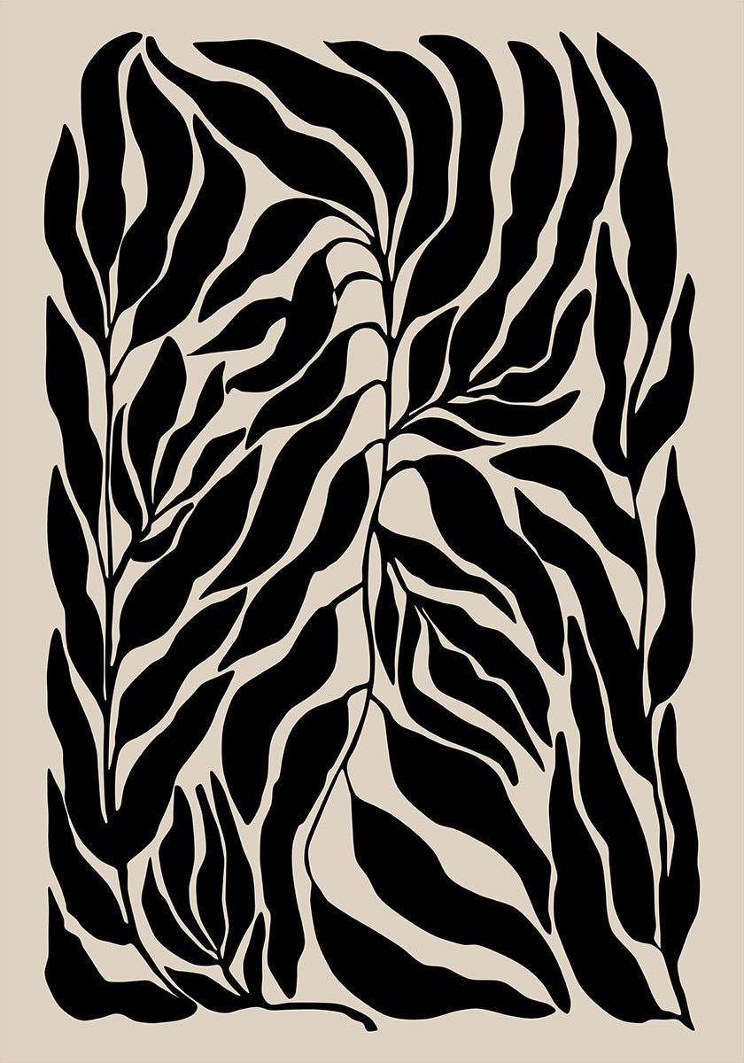 Black Leaf Silhouettes -juliste