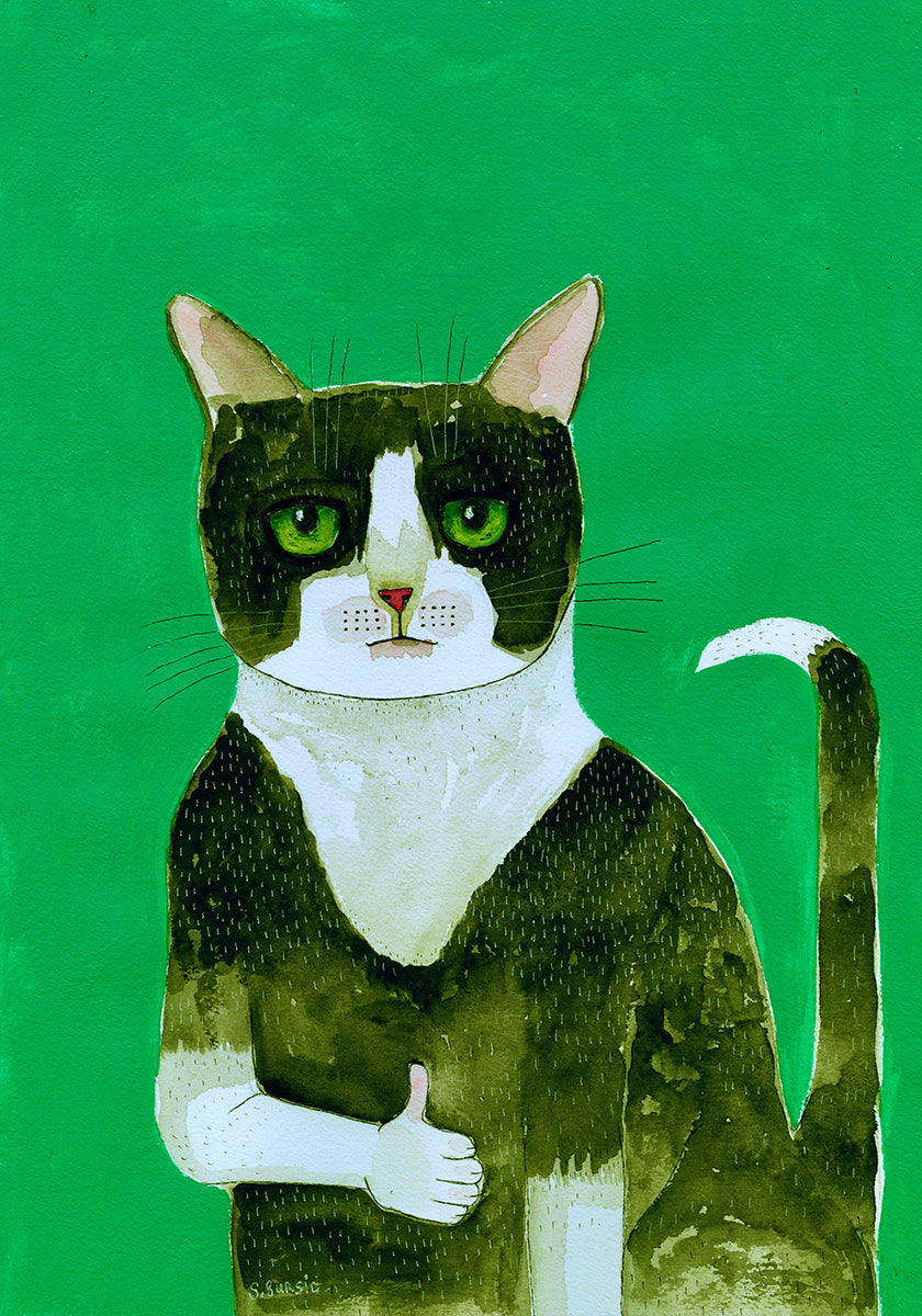 Tuxedo Cat peukku ylös