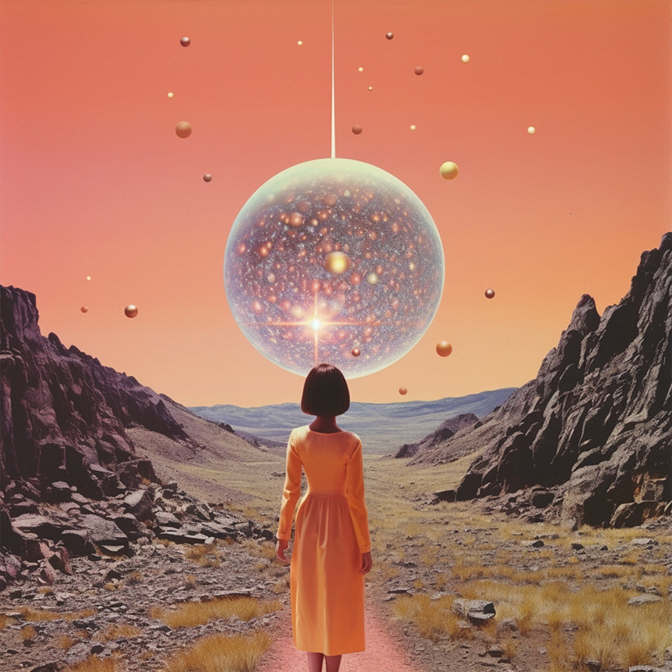 Space Disco Collage Art -juliste