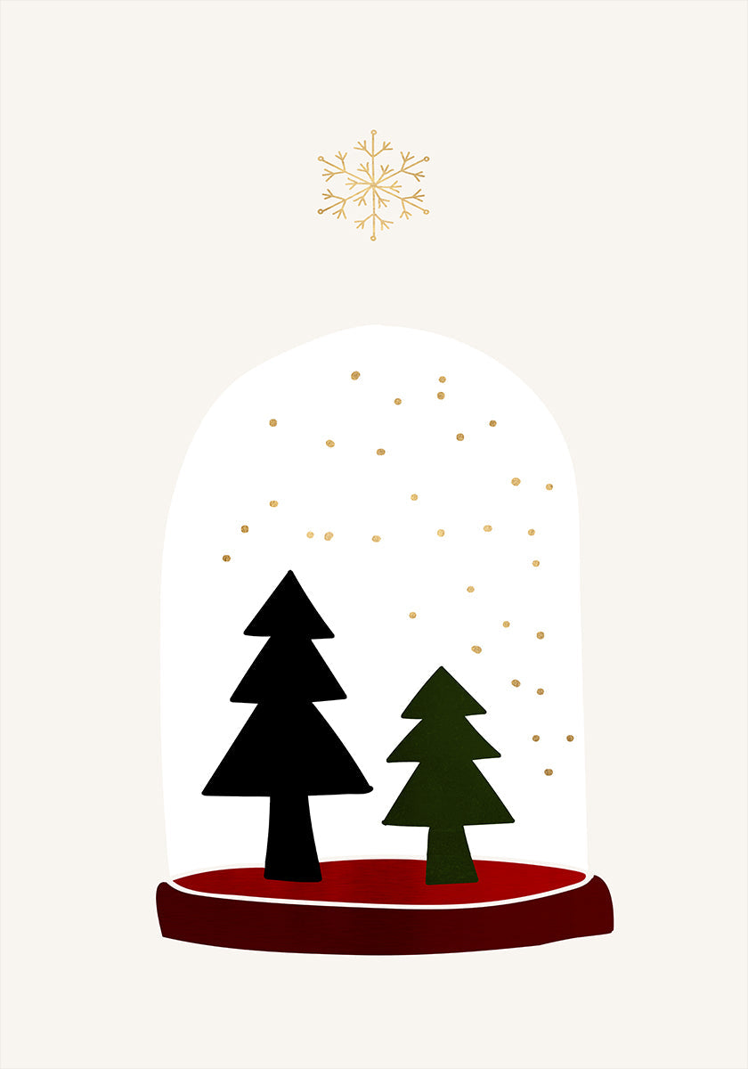 Juliste tanssivat lumihiutaleet