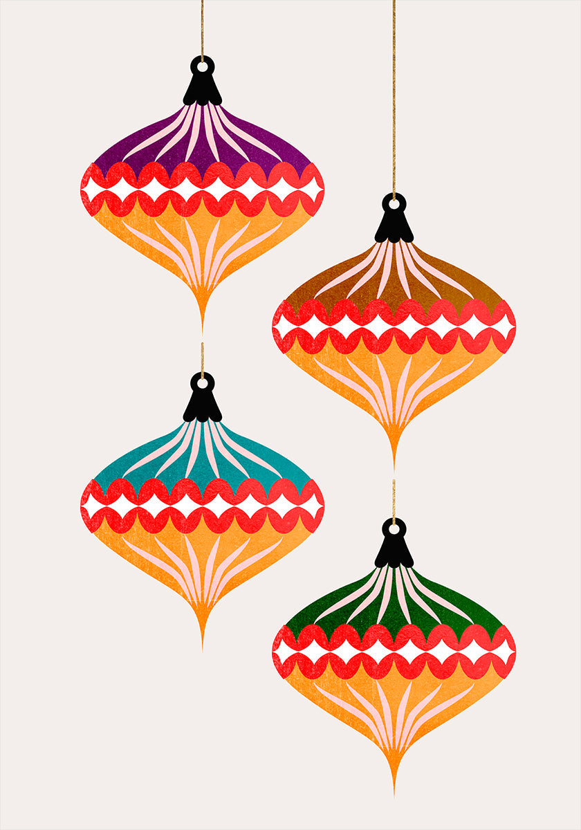 Joulupallot (versiot 3) juliste