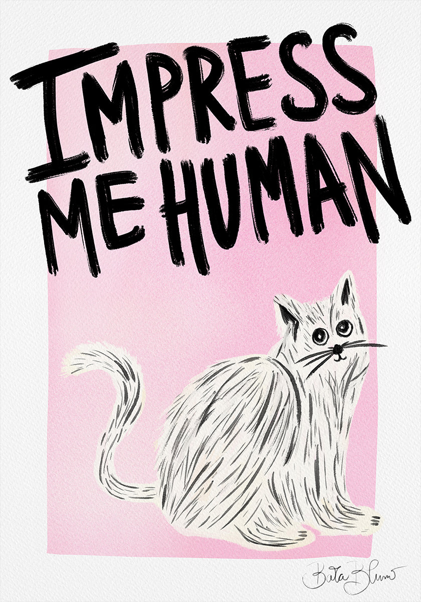 Kissanomistaja - Impress Me Human Juliste