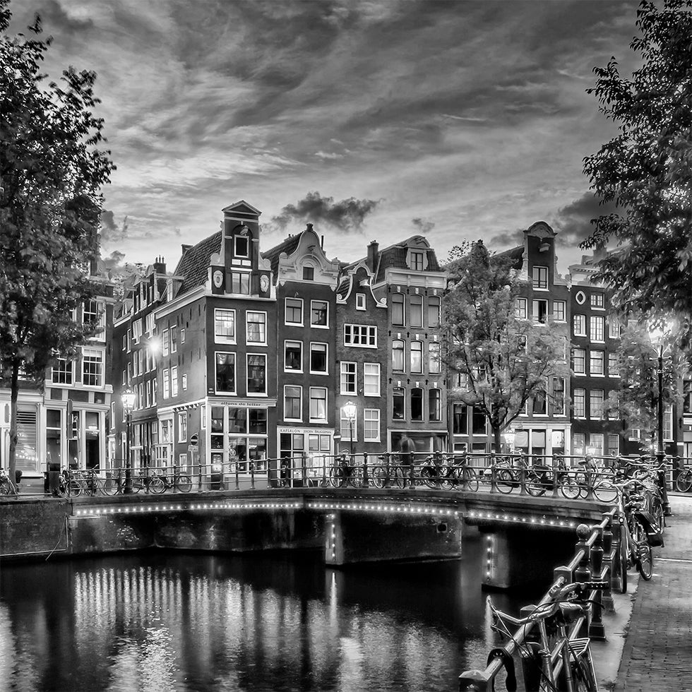 AMSTERDAM Idyllinen vaikutelma Single - Monochrome Posterista
