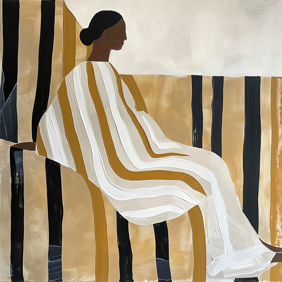 Lady In Stripes -juliste