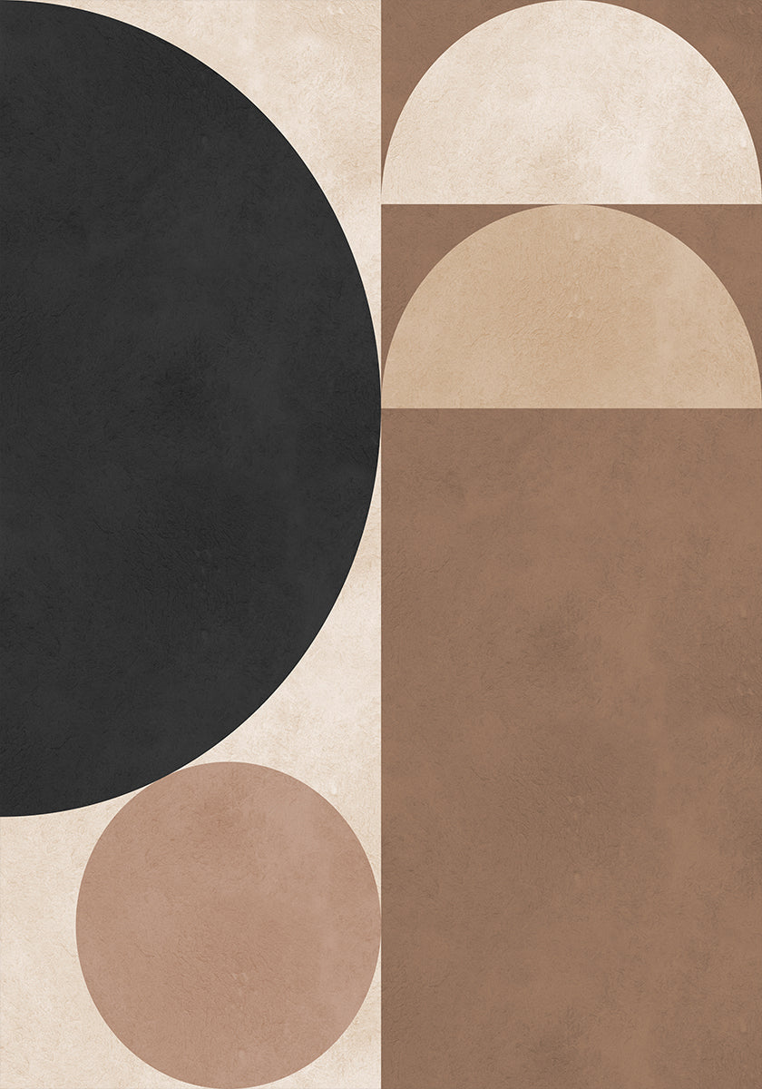 Ruskea geometria 6 juliste