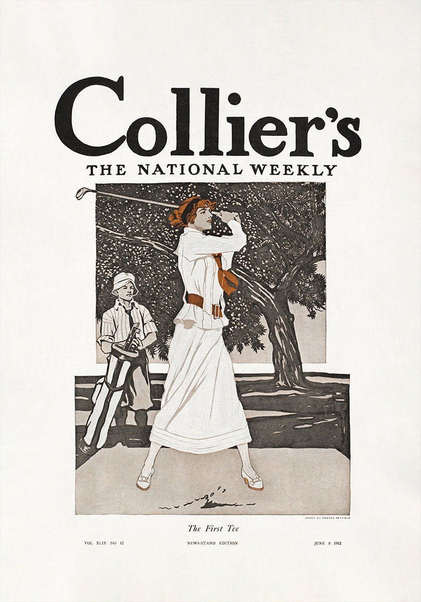 Collier's, National Weekly, The First Tee (1912) -juliste