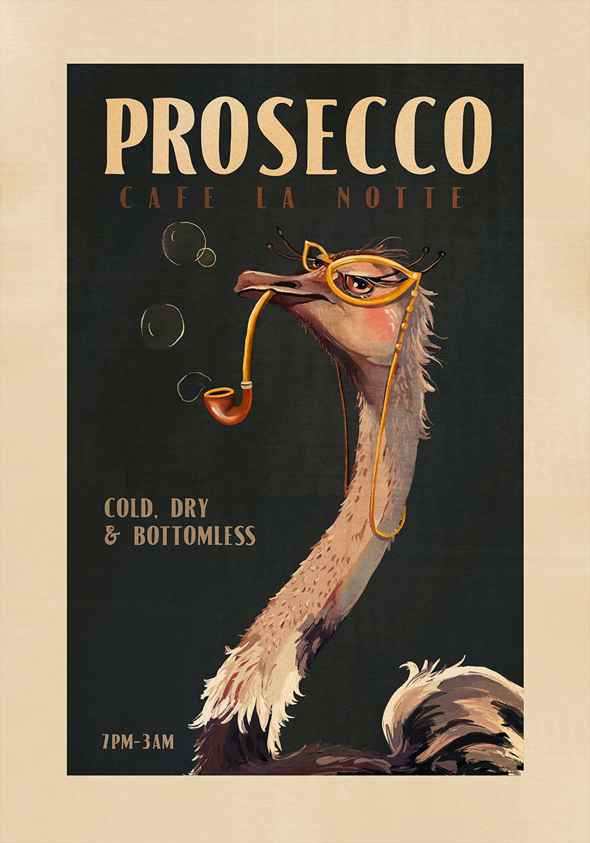 Art Deco Prosecco Wall Art Of strutsijuliste