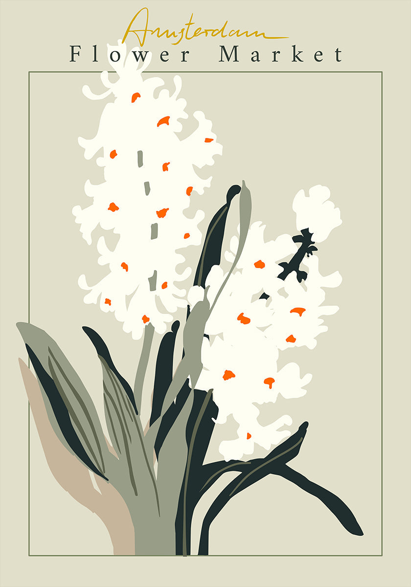 Kukkamarkkinat Amsterdamin hyasinttijuliste