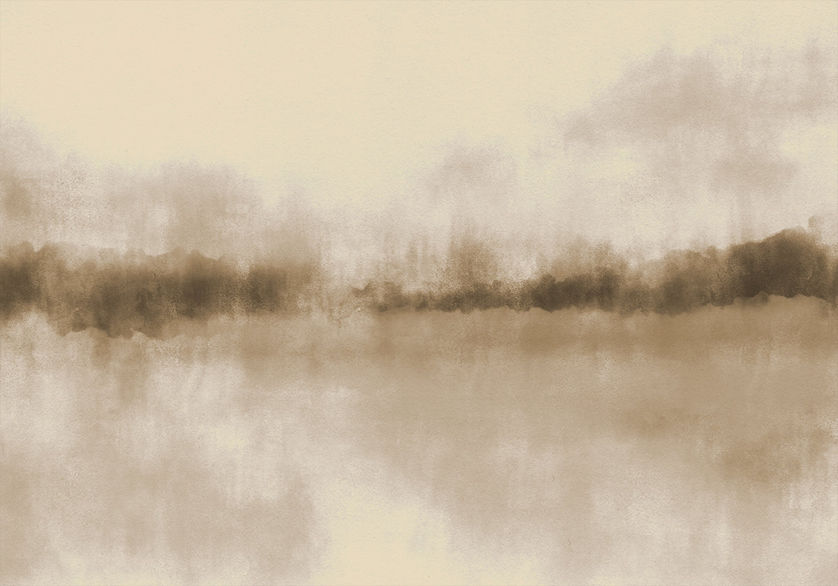 Abstrakti maisema neutraalissa ruskeassa juliste