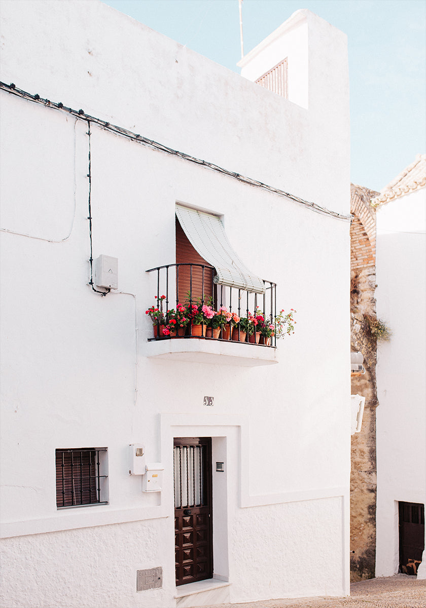 Valkoinen Andalusia House -juliste