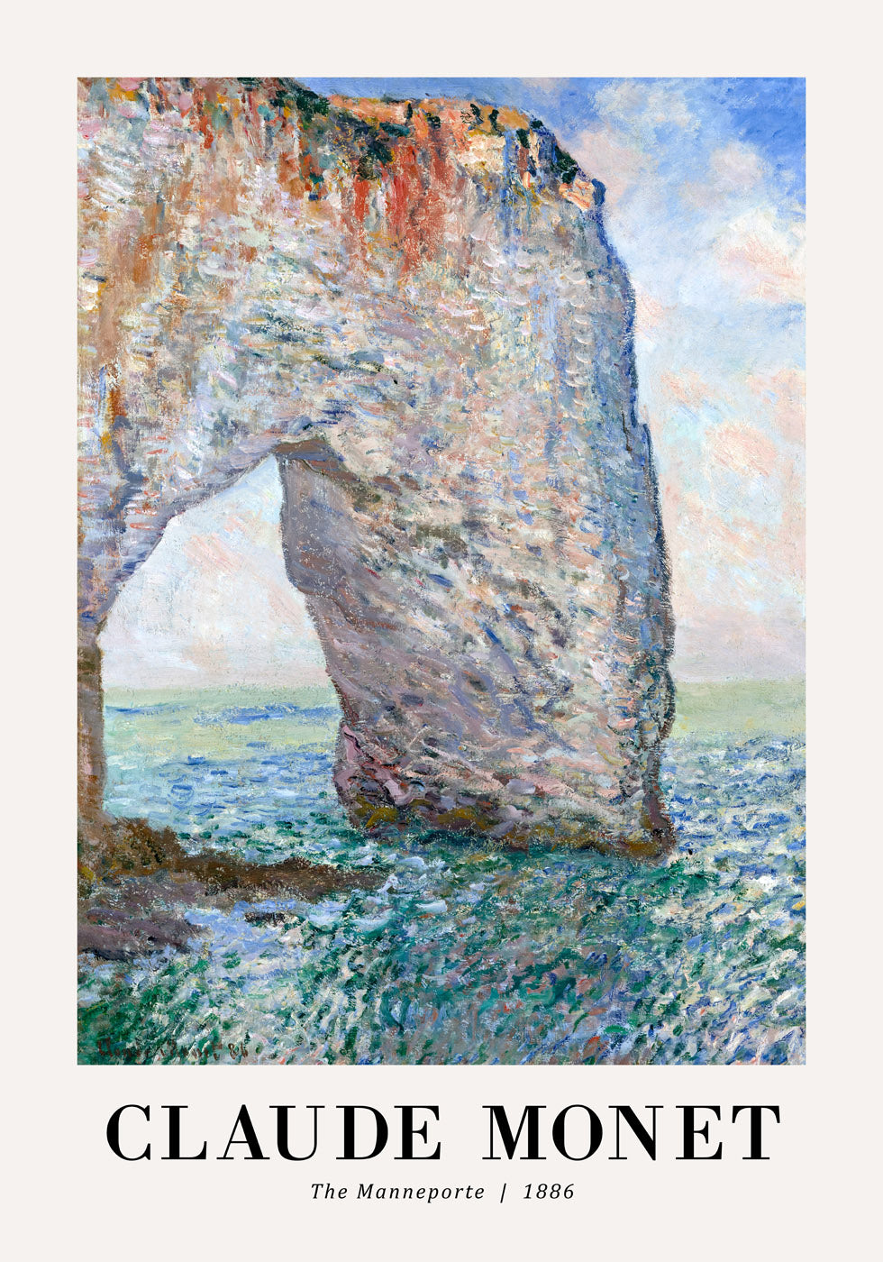 The Manneporte 1886 Plakat by Claude Monet - Posterbox.no