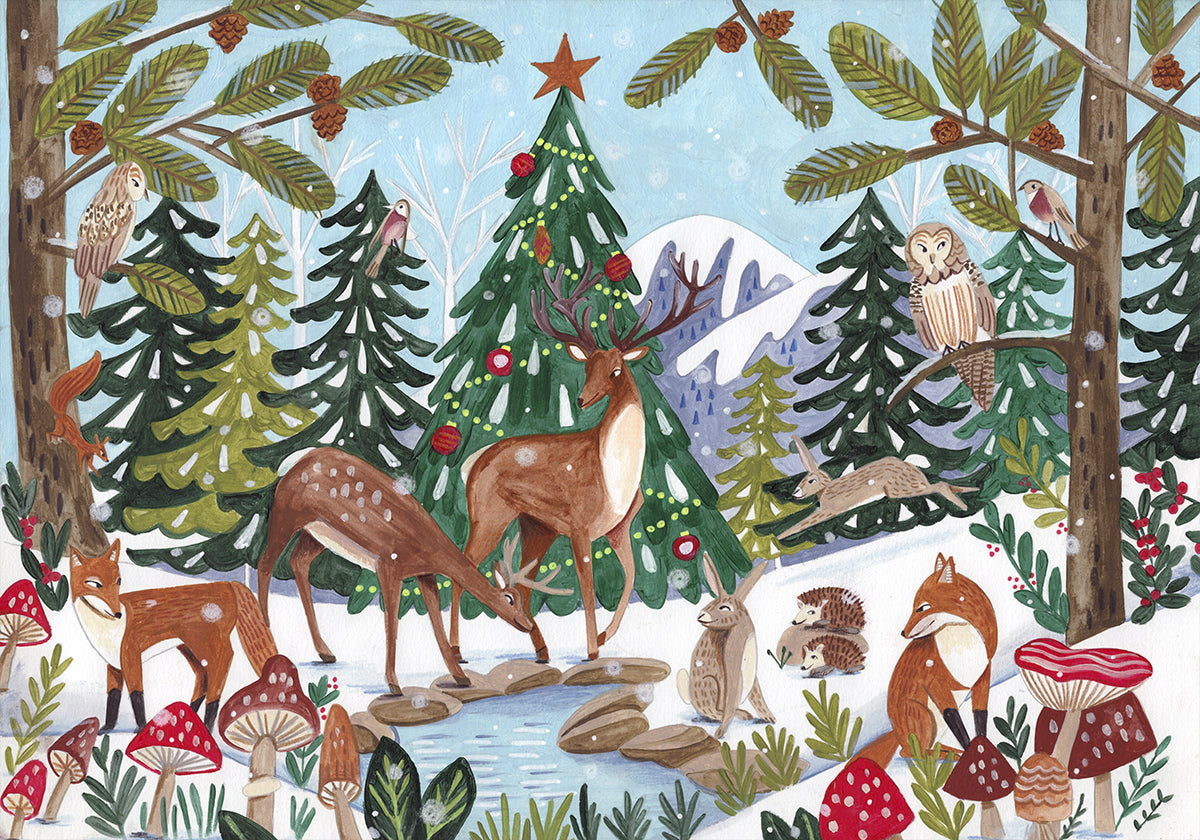 Animal Winter Scene -juliste