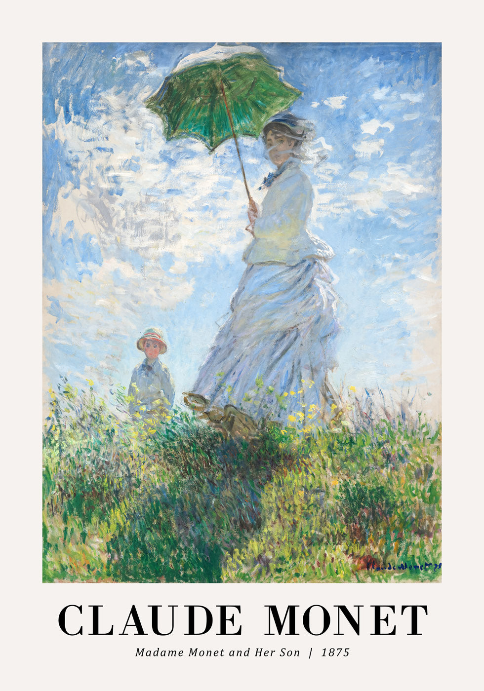 Madame Monet and Her Son 1875 Plakat by Claude Monet - Posterbox.no