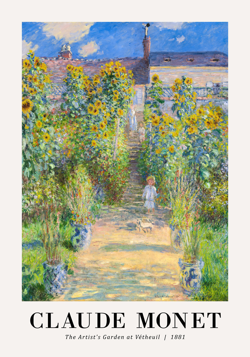 The Artist's Garden 1881 Plakat by Claude Monet - Posterbox.no