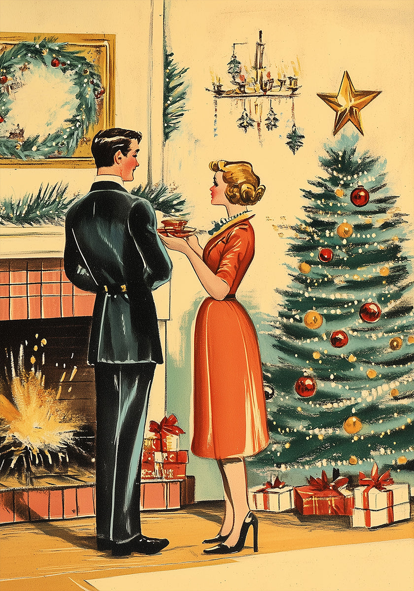 Retro Christmas Plakat