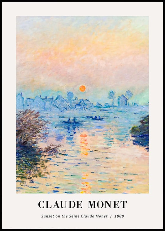 Auringonlasku Seine Claude Monet -julisteella