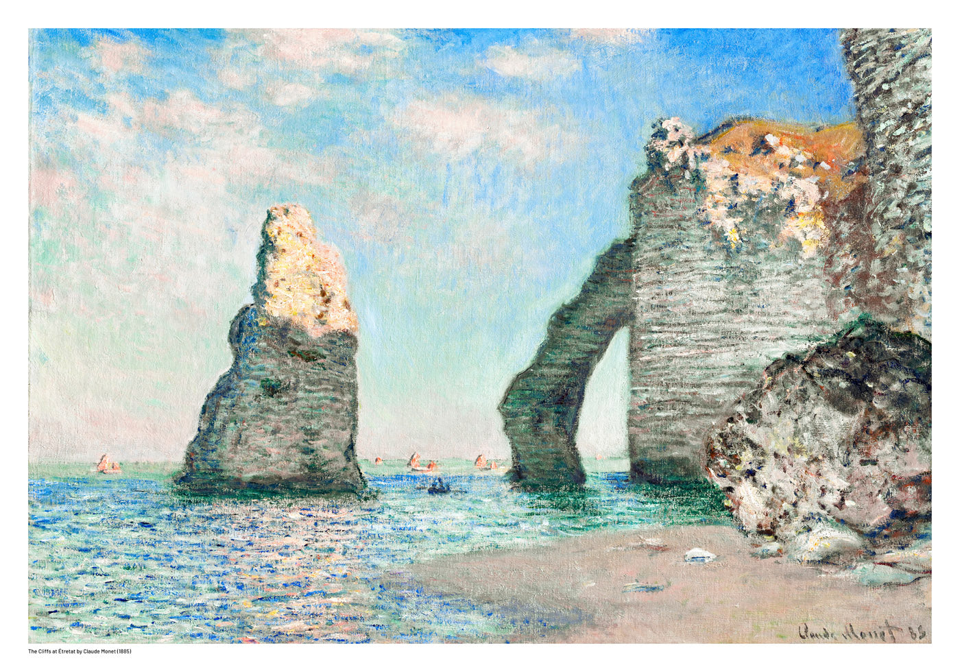 The Cliffs at Étretat by Claude Monet (1885) Plakat - Posterbox.no