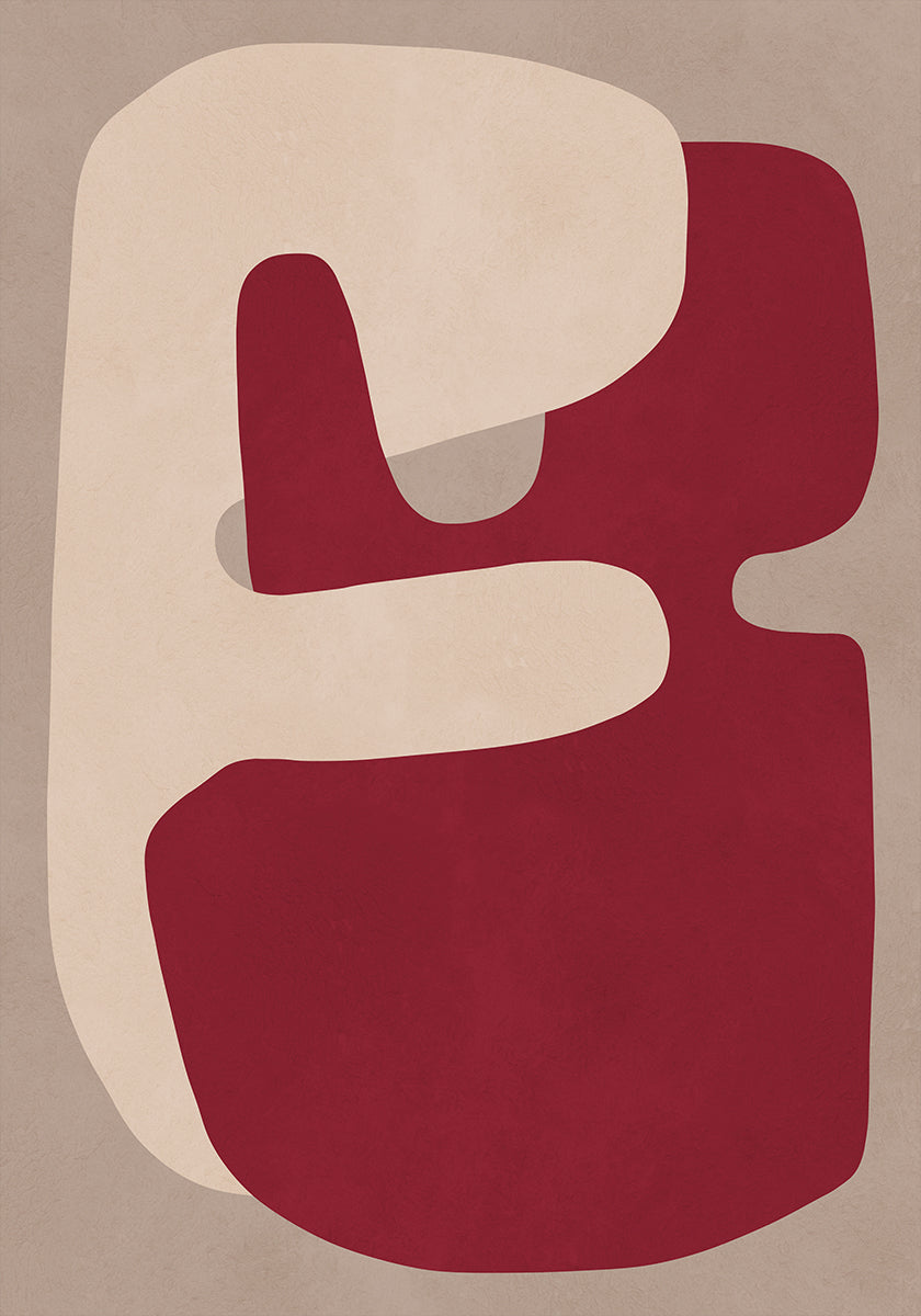 Red geometric shapes Plakat