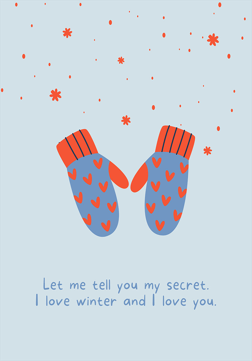 Rakastan talvea ja rakastan sinua Juliste