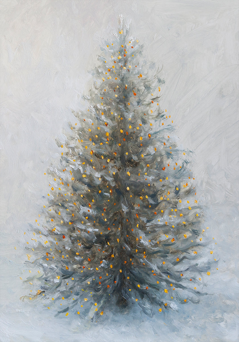 Christmas Tree  In Snow Plakat