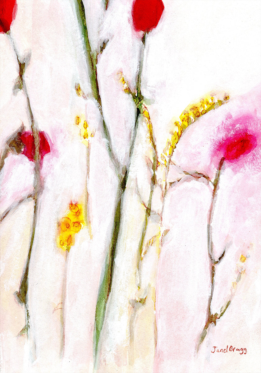 Oranssi ja lila kukkajuliste