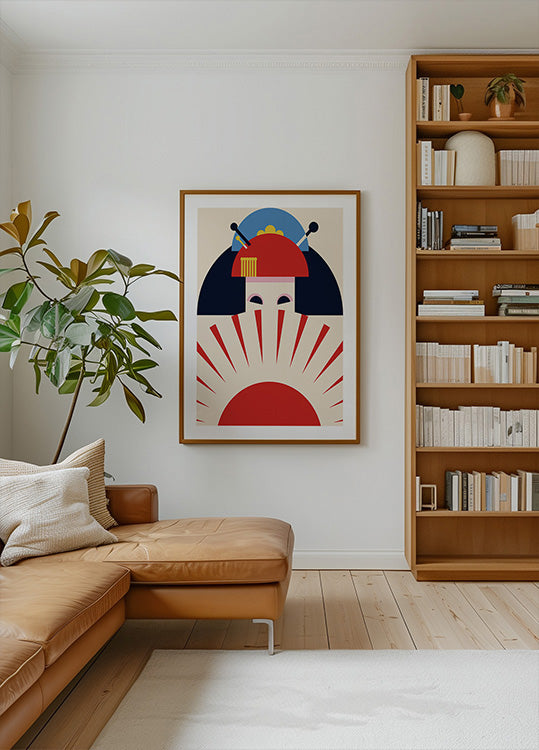 Geisha Girl Retro Minimalist Design (NEW) - Posterbox