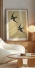 Swallows in Flight Poster - Posterbox