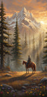 Mountain Rider Sunrise Poster - Posterbox
