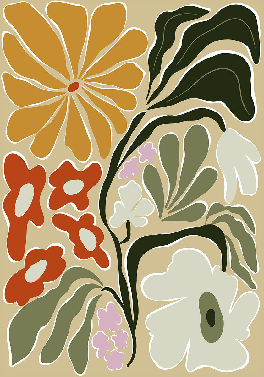 Mid Century Floral Fantasy (NEW) - Posterbox
