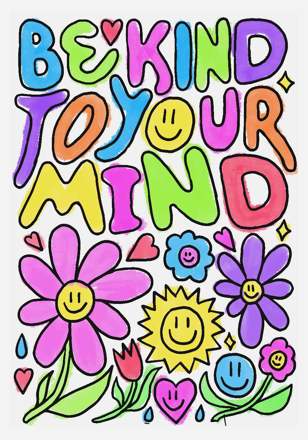 Be Kind To Your Mind Plakat - Posterbox.no