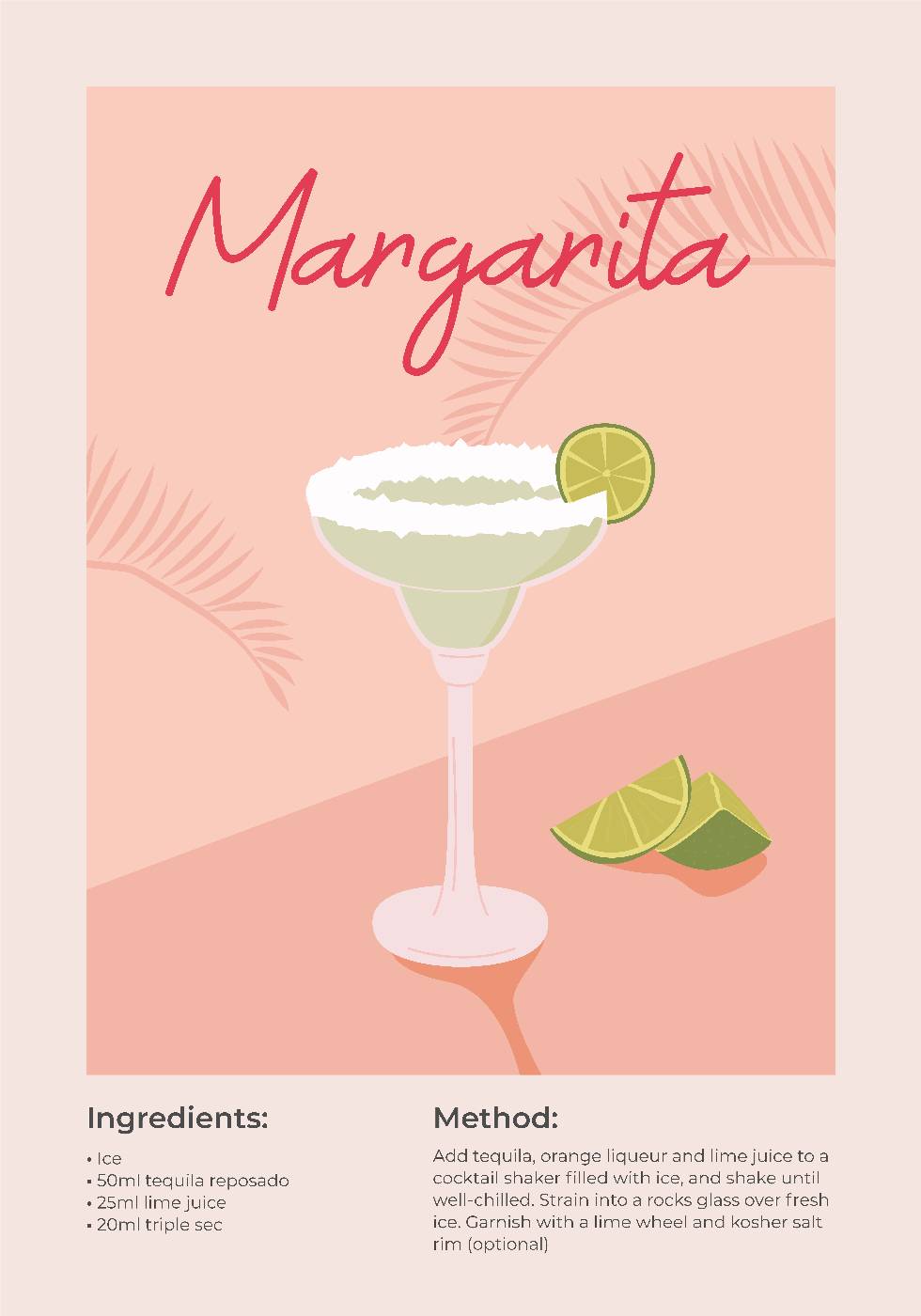 Margarita Cocktail Plakat - Posterbox.no