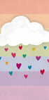 Raining Multicolored Hearts Plakat - Posterbox