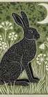 Moonlit Meadow Hare Poster - Posterbox