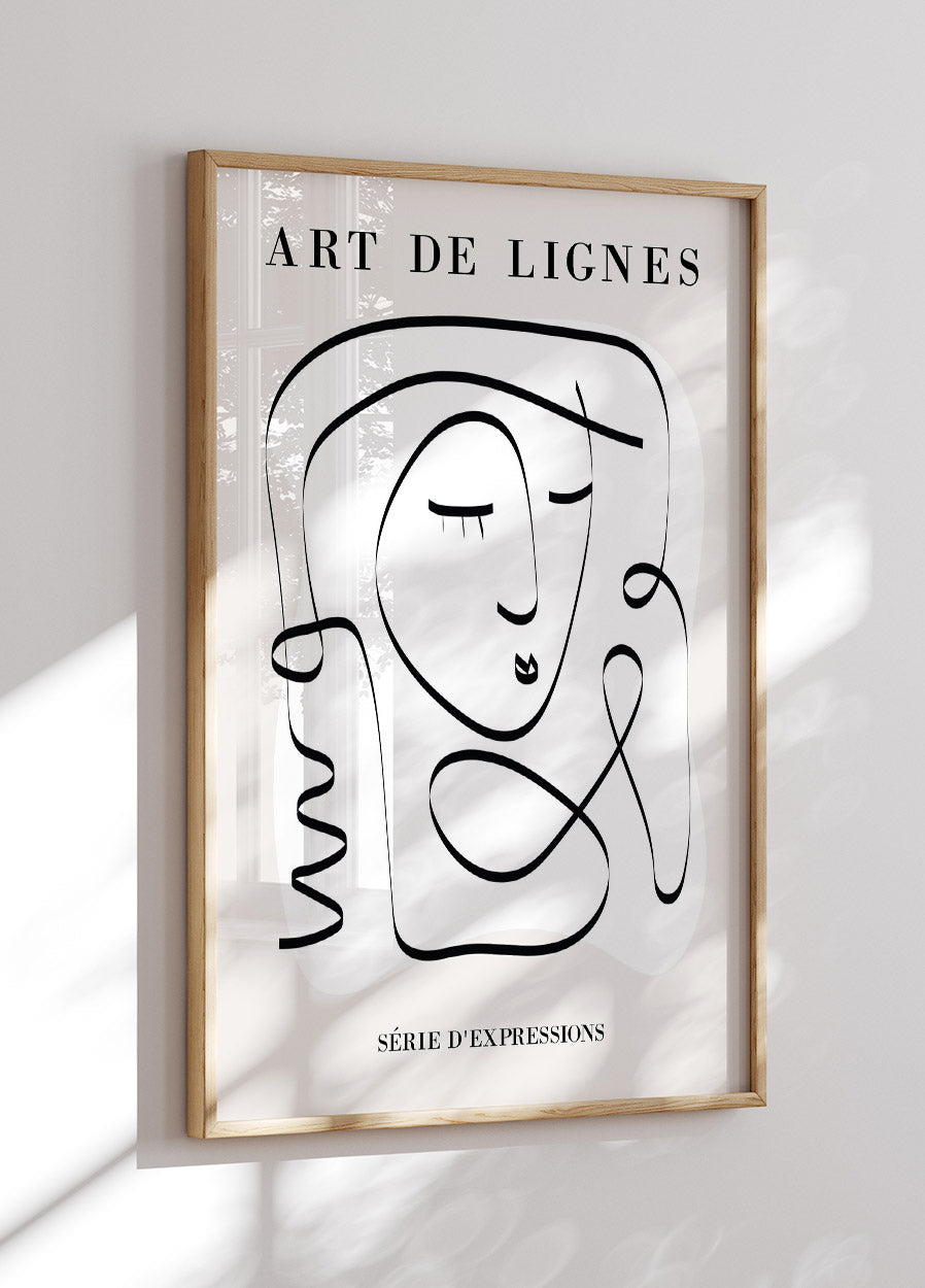 Art De Lignes Abstract Plakat - Posterbox.no