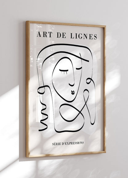 Art De Lignes Abstract Plakat - Posterbox.no