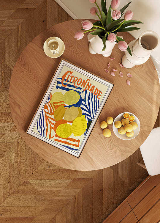 Citronnade Orange and Blue Plakat - Posterbox