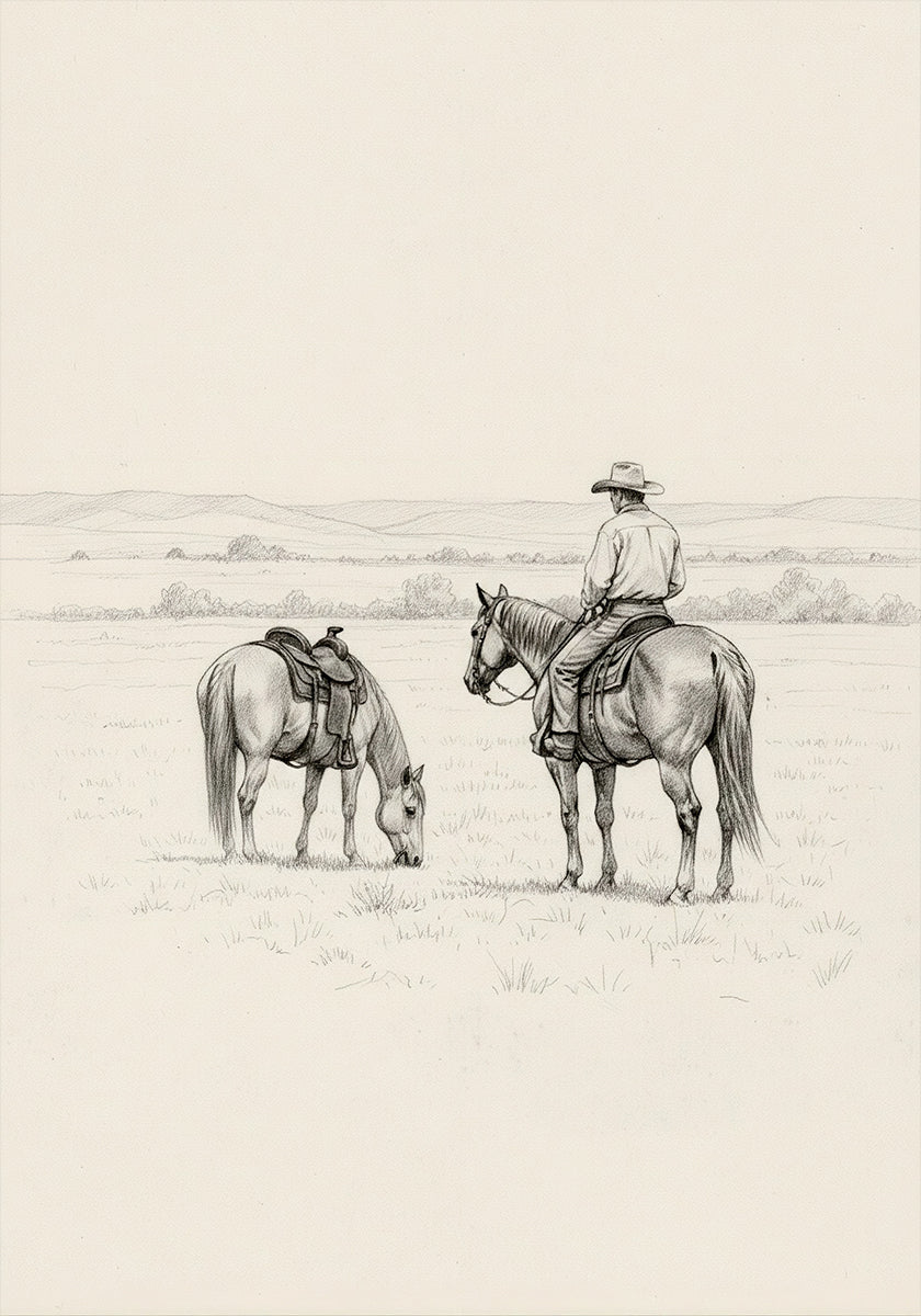 Quiet Prairie Riders Poster - Posterbox