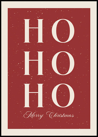 a christmas card with the words ho hoo on it