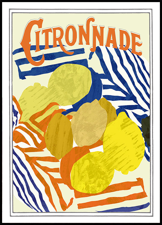 Citronnade Orange and Blue Plakat - Posterbox