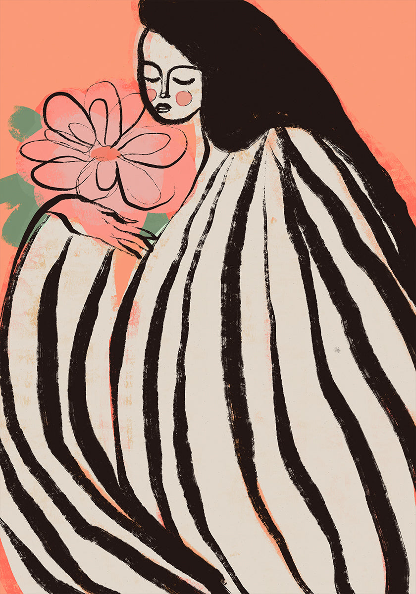 Hiljainen hetki (persikka) -juliste