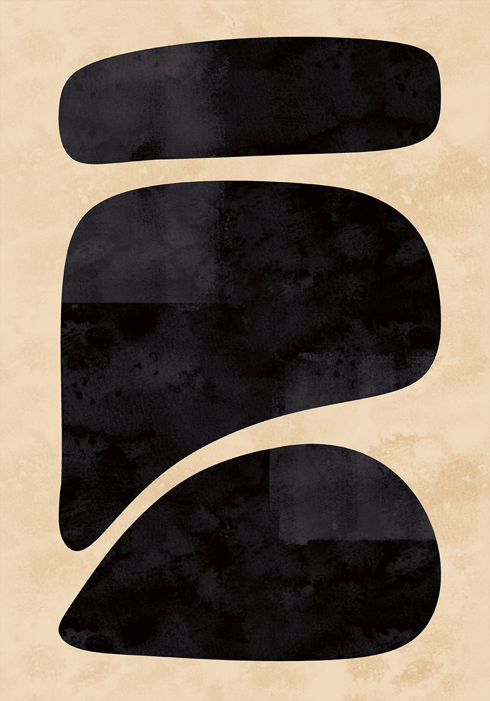 Minimal Black Shapes -juliste