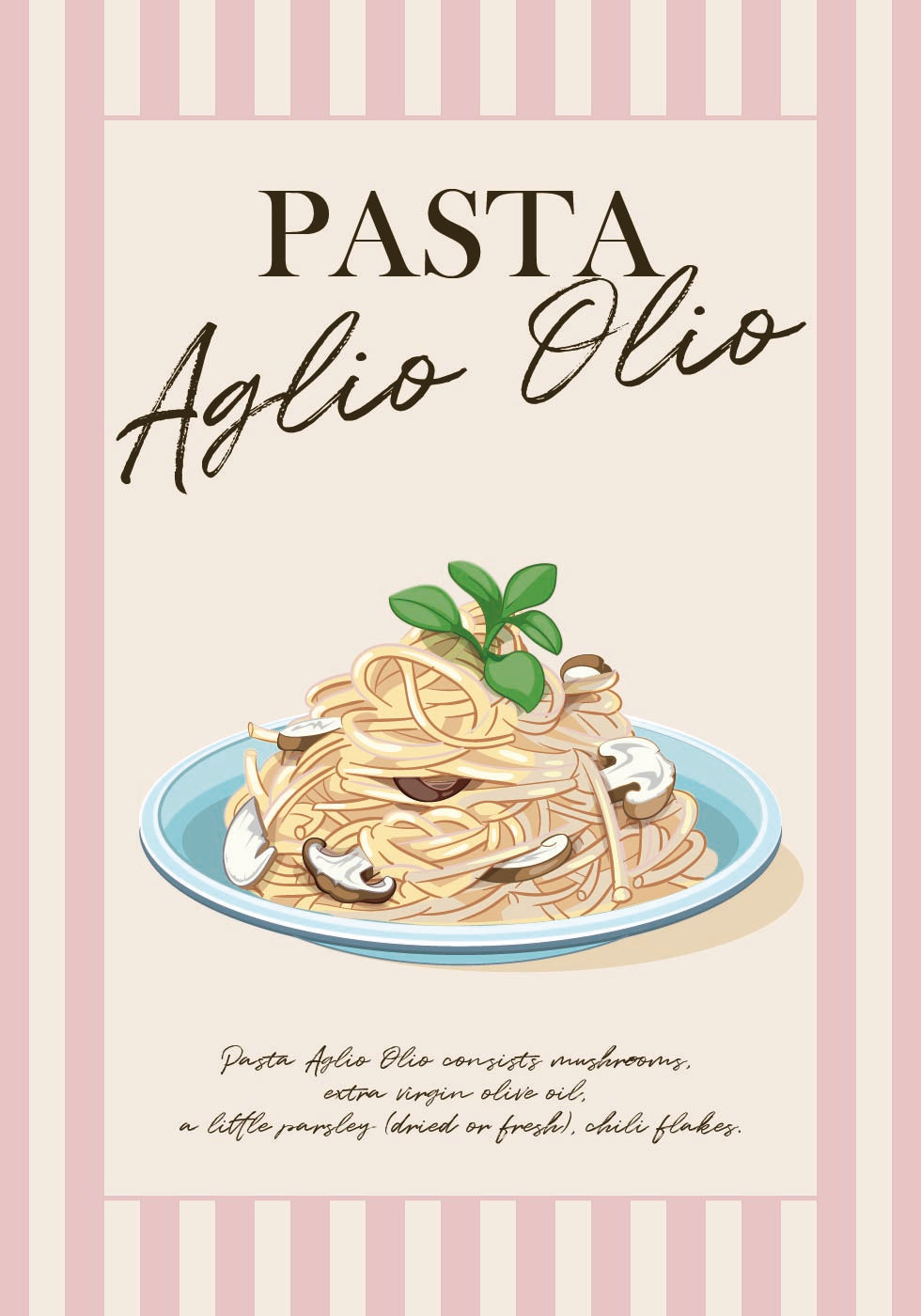 Pasta Aglio Olio -juliste