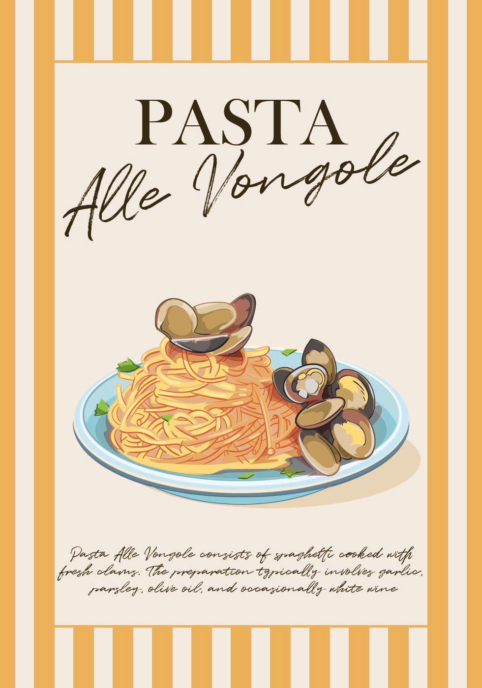 Pasta Alle Vongole -juliste