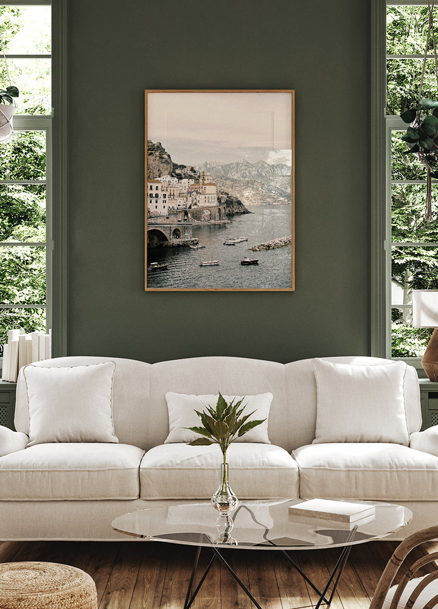 Coastal Village Tranquility plakat - Posterbox.dk