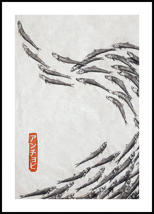 Anchovy Sardines Art Print juliste 