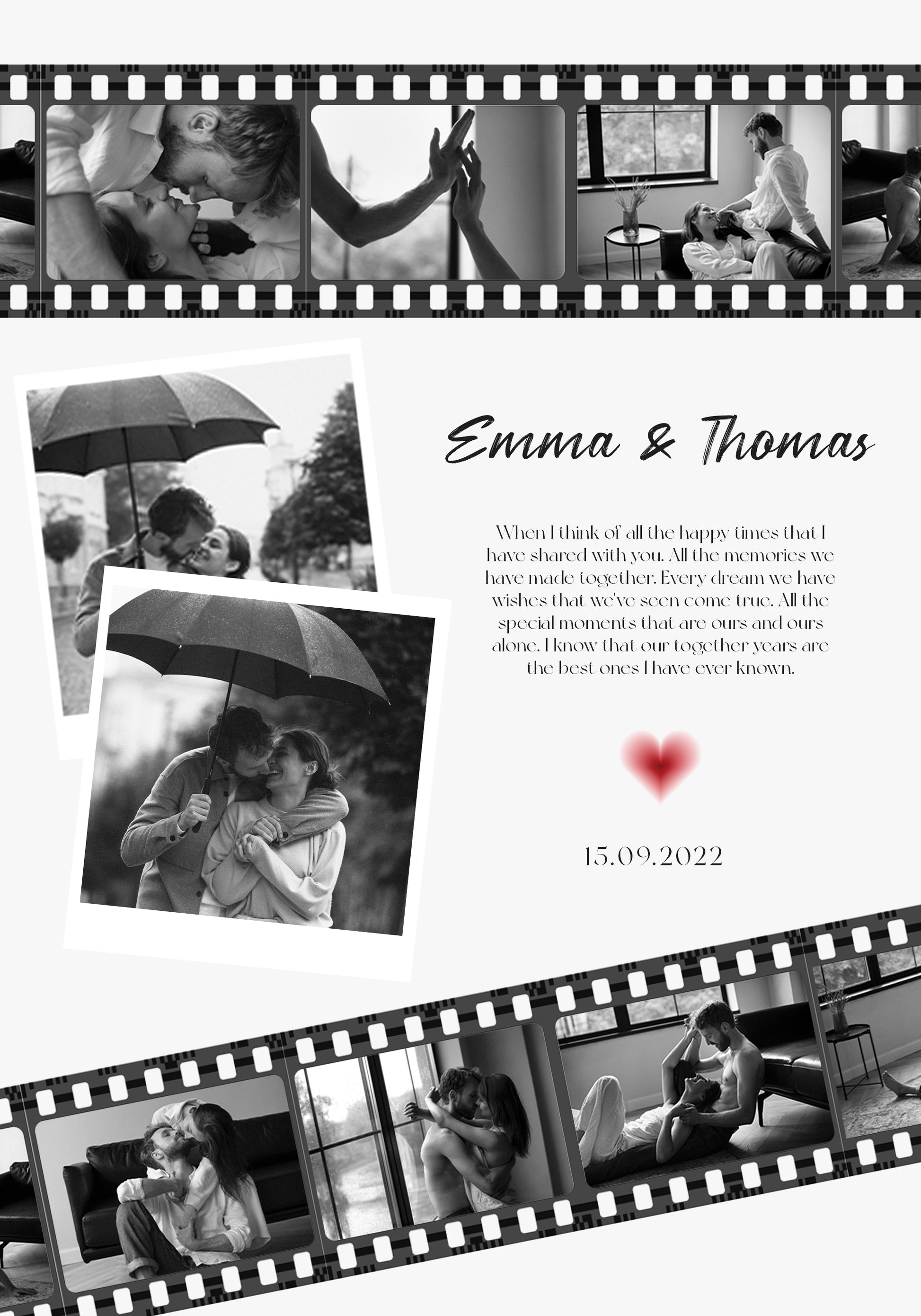 Julistefilmin vuosipäivän valokuvakollaasi